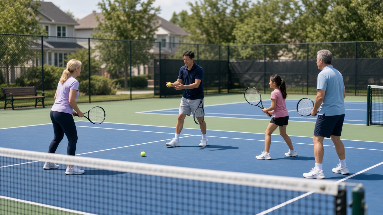 Small group intro tennis lesson